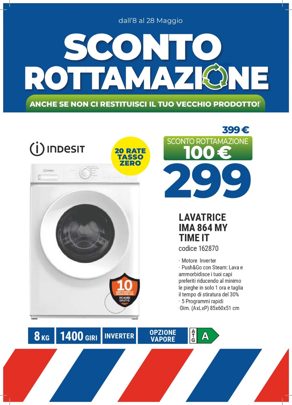 LAVATRICE INDESIT IMA864MYTIME 8KG